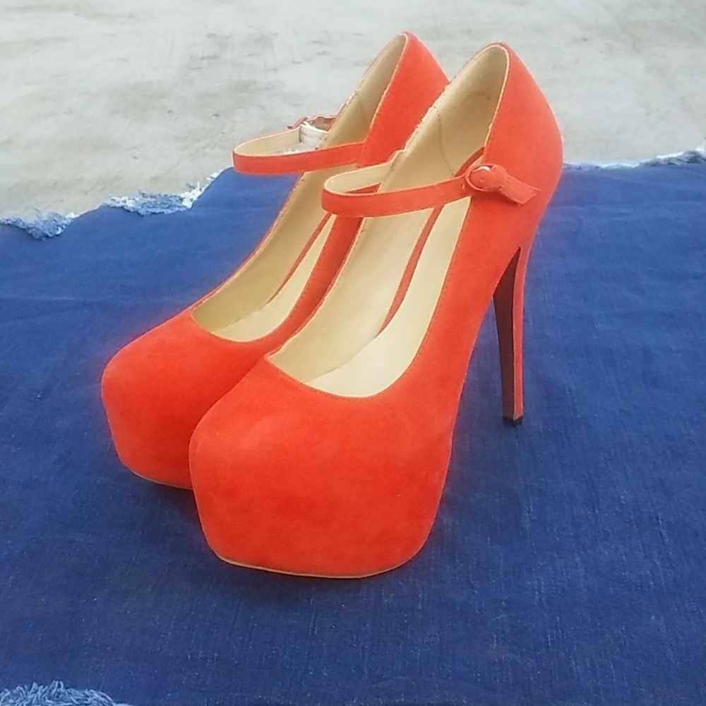 Velveteen Mary Jane Stilettos sz 8/8.5